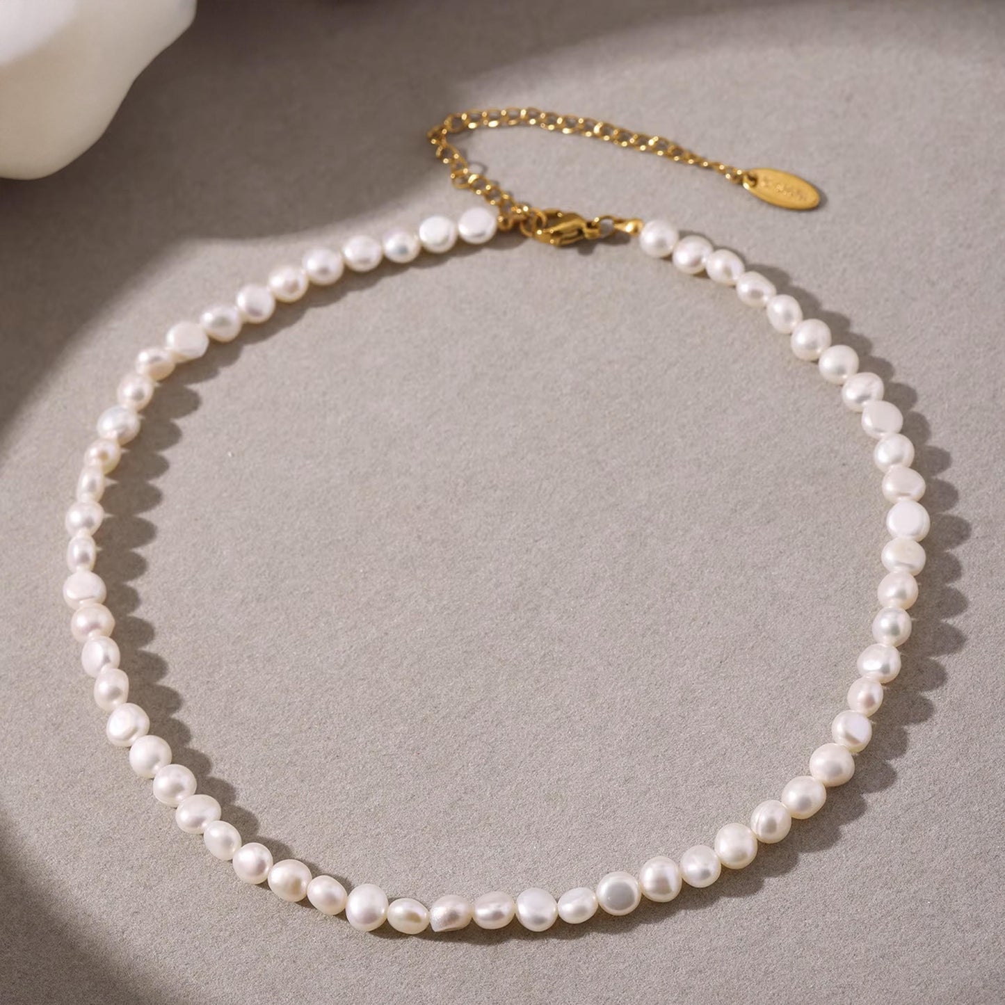 Baroque Pearl Necklace with Gold Butterfly Clasp