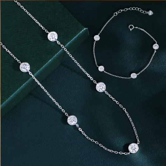 Bezel Station Necklace or Bracelet