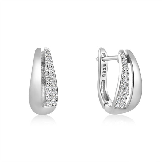 Dainty CZ Huggie Hoop Earrings