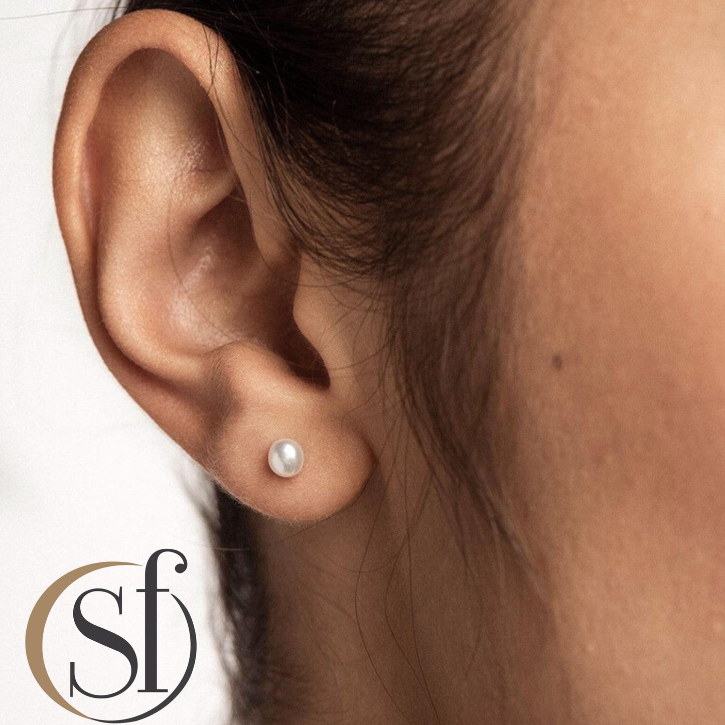 Baroque Pearl 6.5mm Stud Earrings