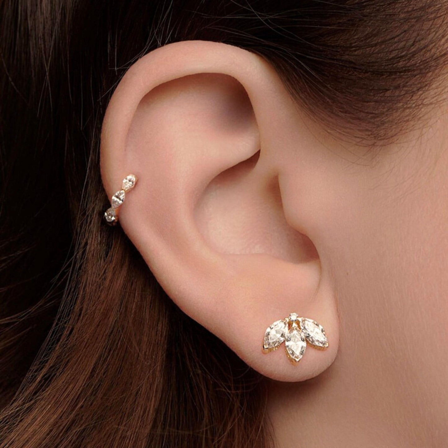 Danity Marquise CZ Stud Earrings