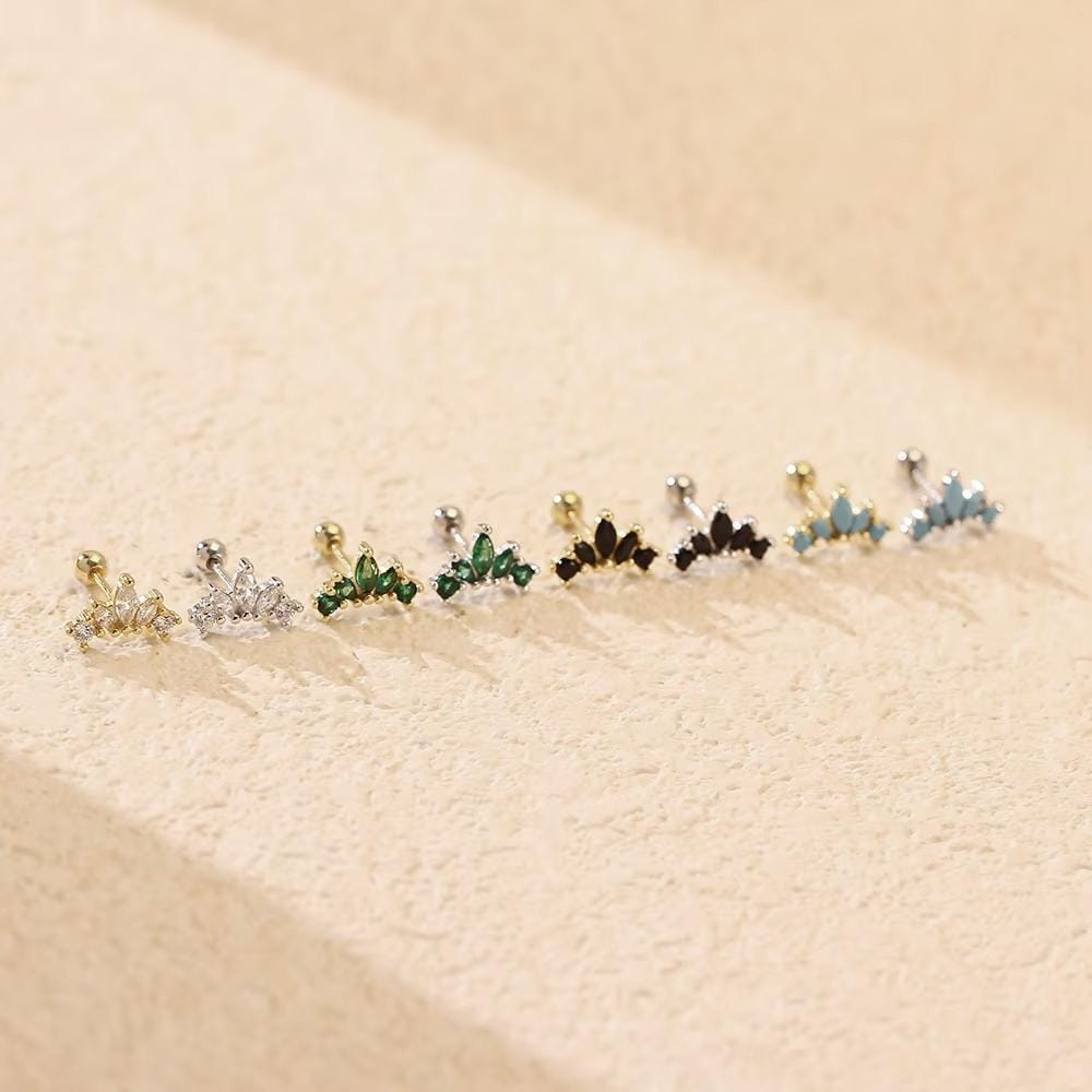 Danity Cluster CZ Fan Studs