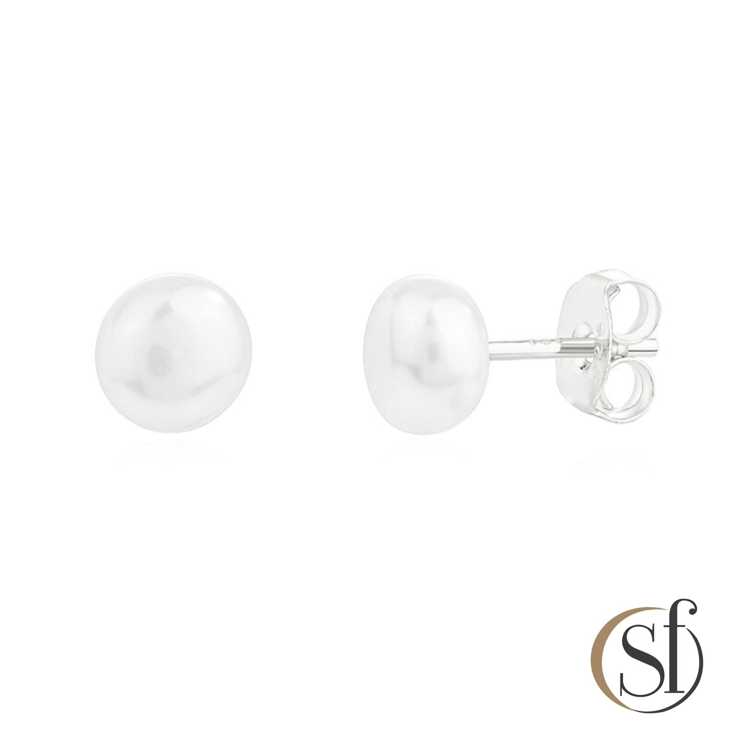 Baroque Pearl 6.5mm Stud Earrings