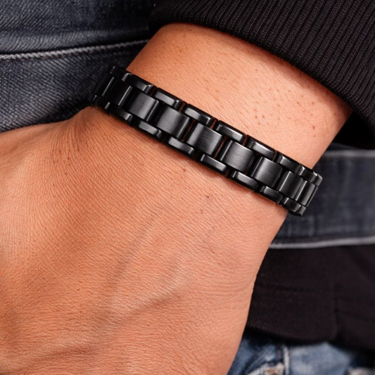 Men’s Stainless Black Link Bracelet