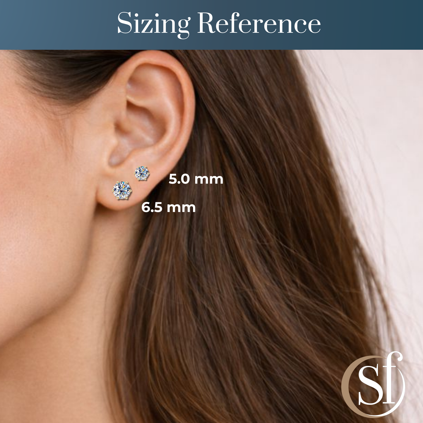 Round Cut Soliatire Moissanite Studs Earrings