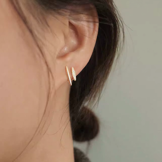 Geo CZ Double Studs