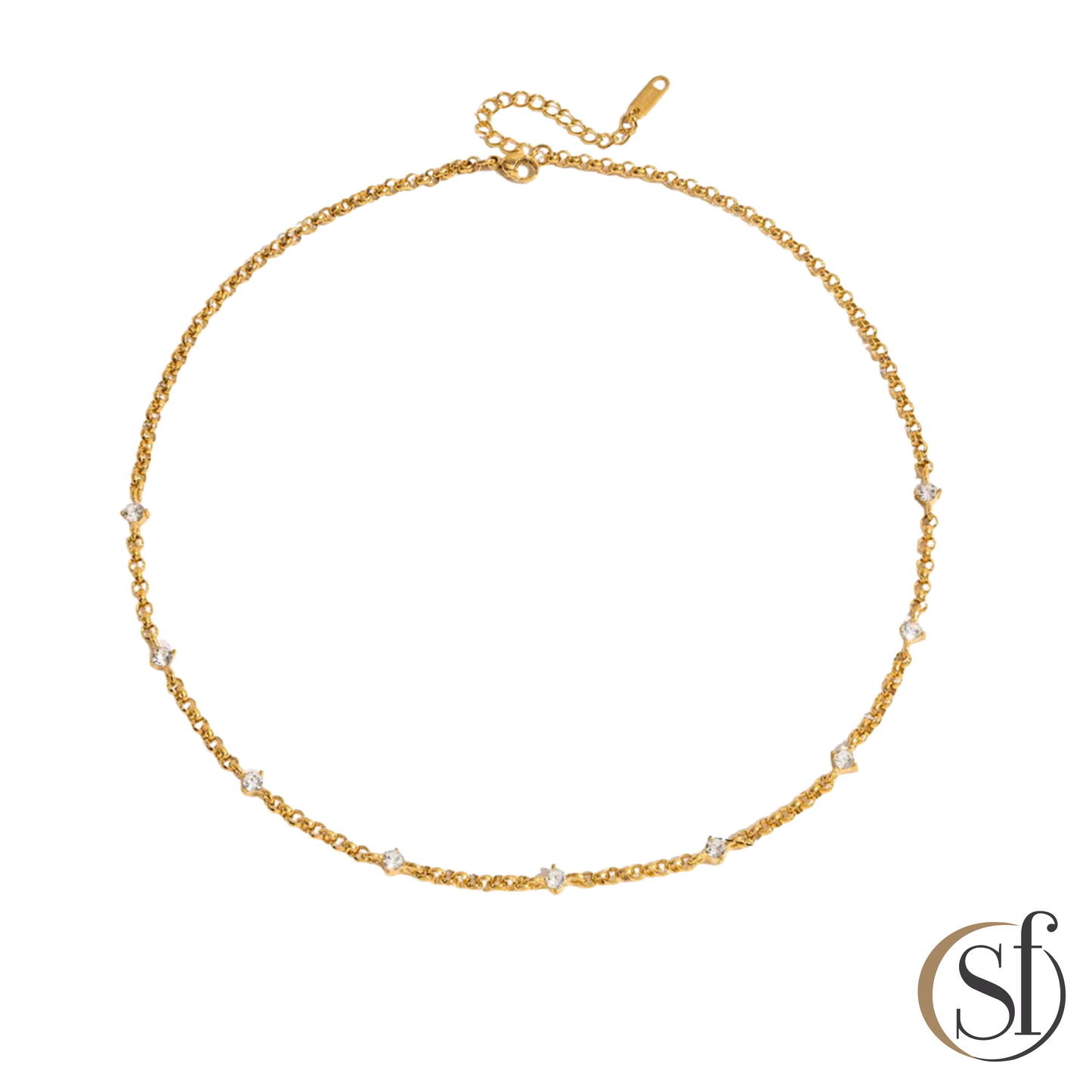 Station CZ Chain Necklaces