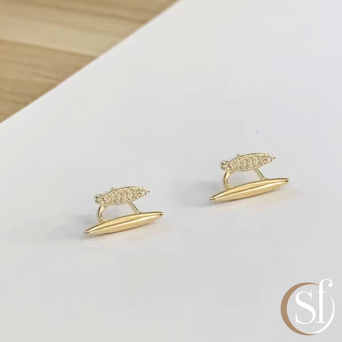 Geo CZ Double Studs