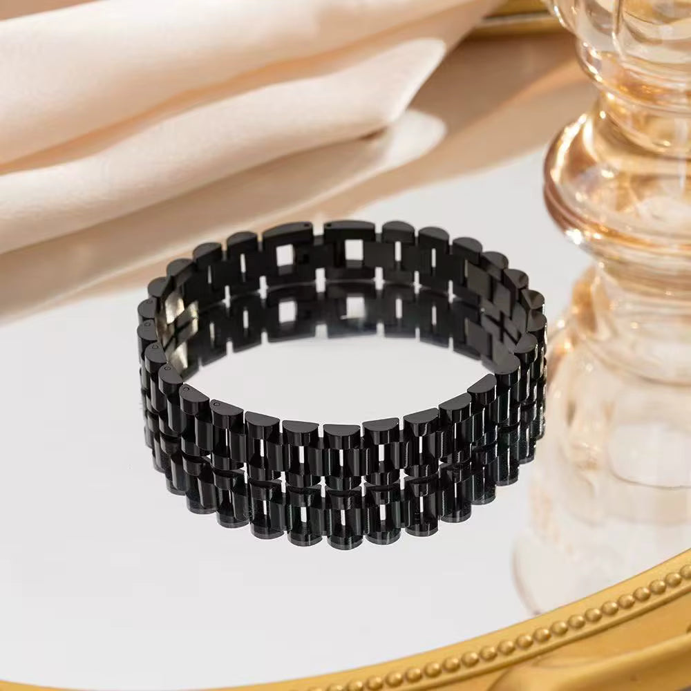 Men’s Stainless Black Link Bracelet