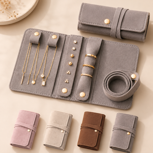 Travel Jewelry Roll Organizer