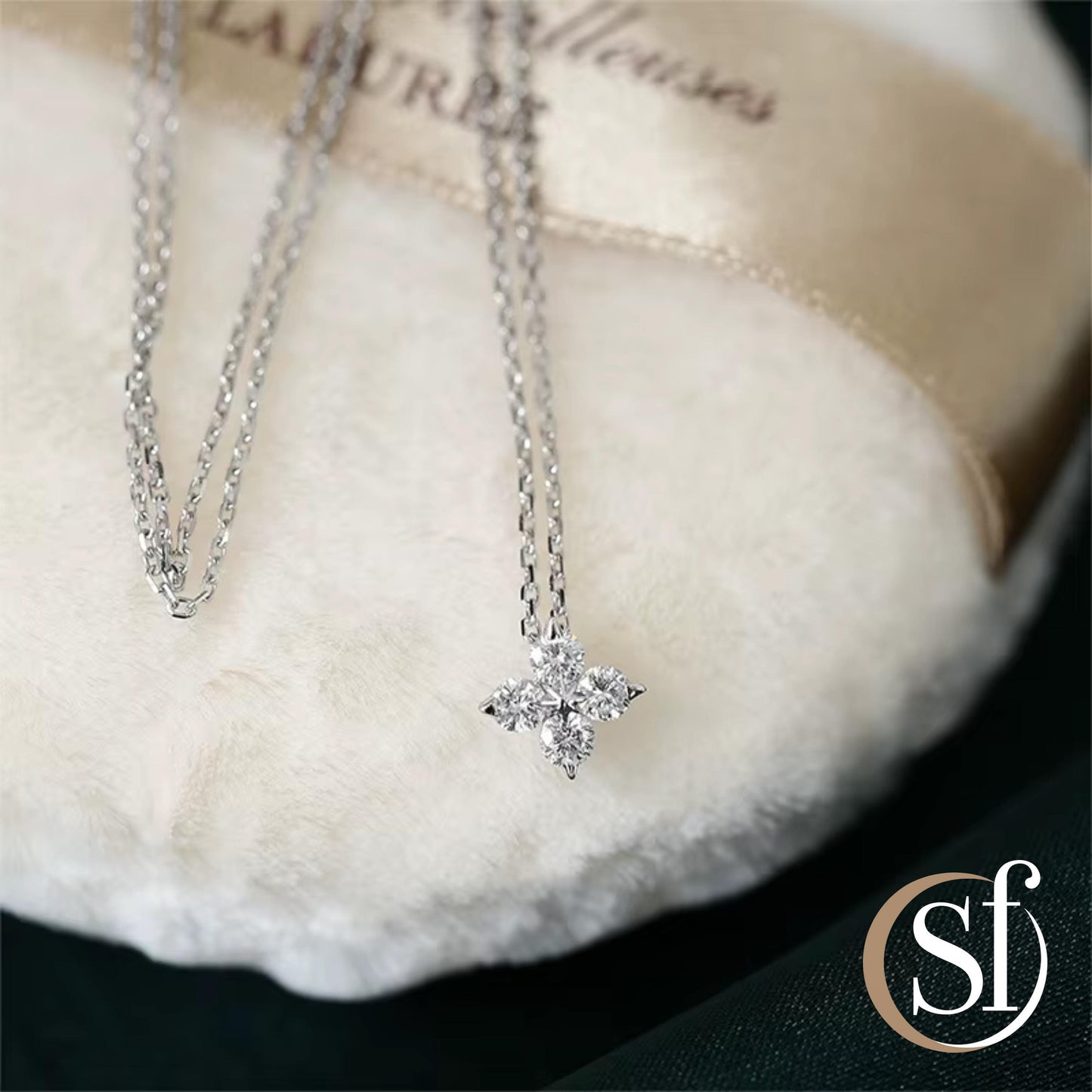 Danity 4 Leaf Charm CZ Necklace
